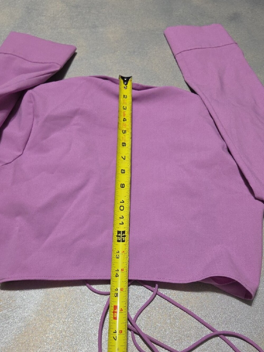 Zara Lilac Ruched Drawstring Crop Top - Picture 7 of 8
